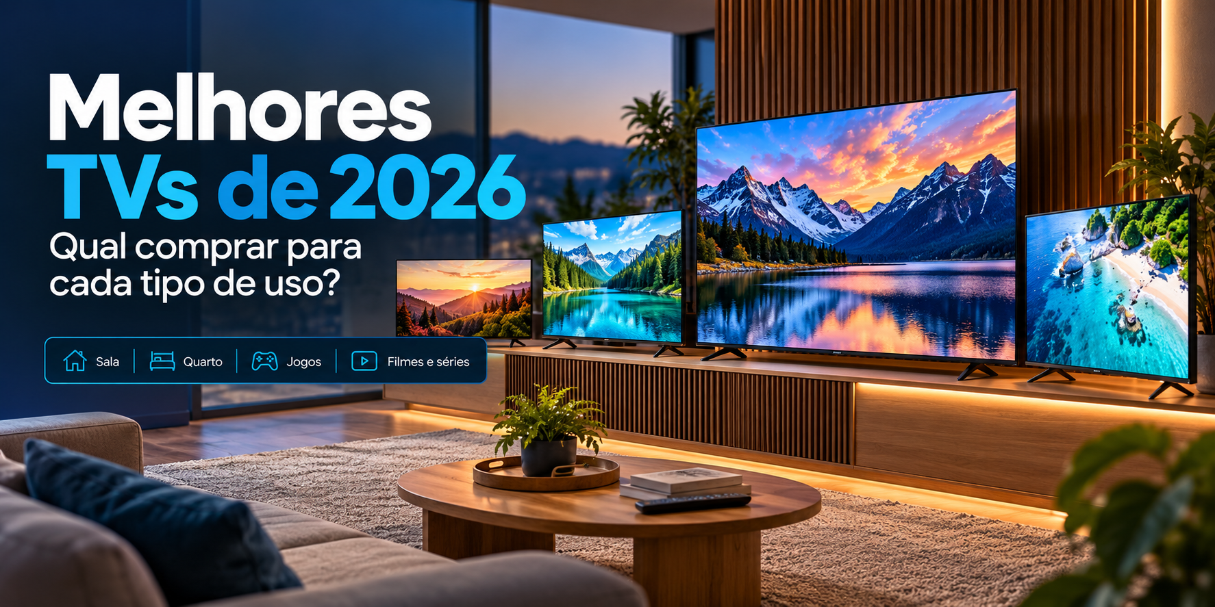 Melhores TVs de 2026 para diferentes perfis de uso